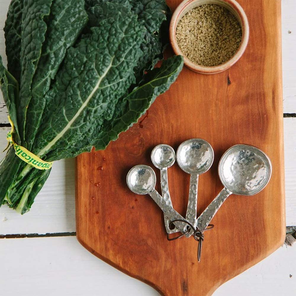 Premium Crosby & Taylor Roman Pewter Measuring Cups and Spoons Set - 18-Piece Stainless Steel Kitchen Essentials for Baking & Cooking - Perfect Gift for Home Chefs & Bakers