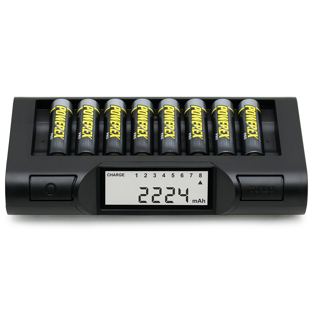Maha Powerex MH-C980 Turbo Smart Battery Charger & Analyzer for AA AAA NiMH NiCd Rechargeable Batteries - Perfect for Photography, Gaming, and Electronics Enthusiasts