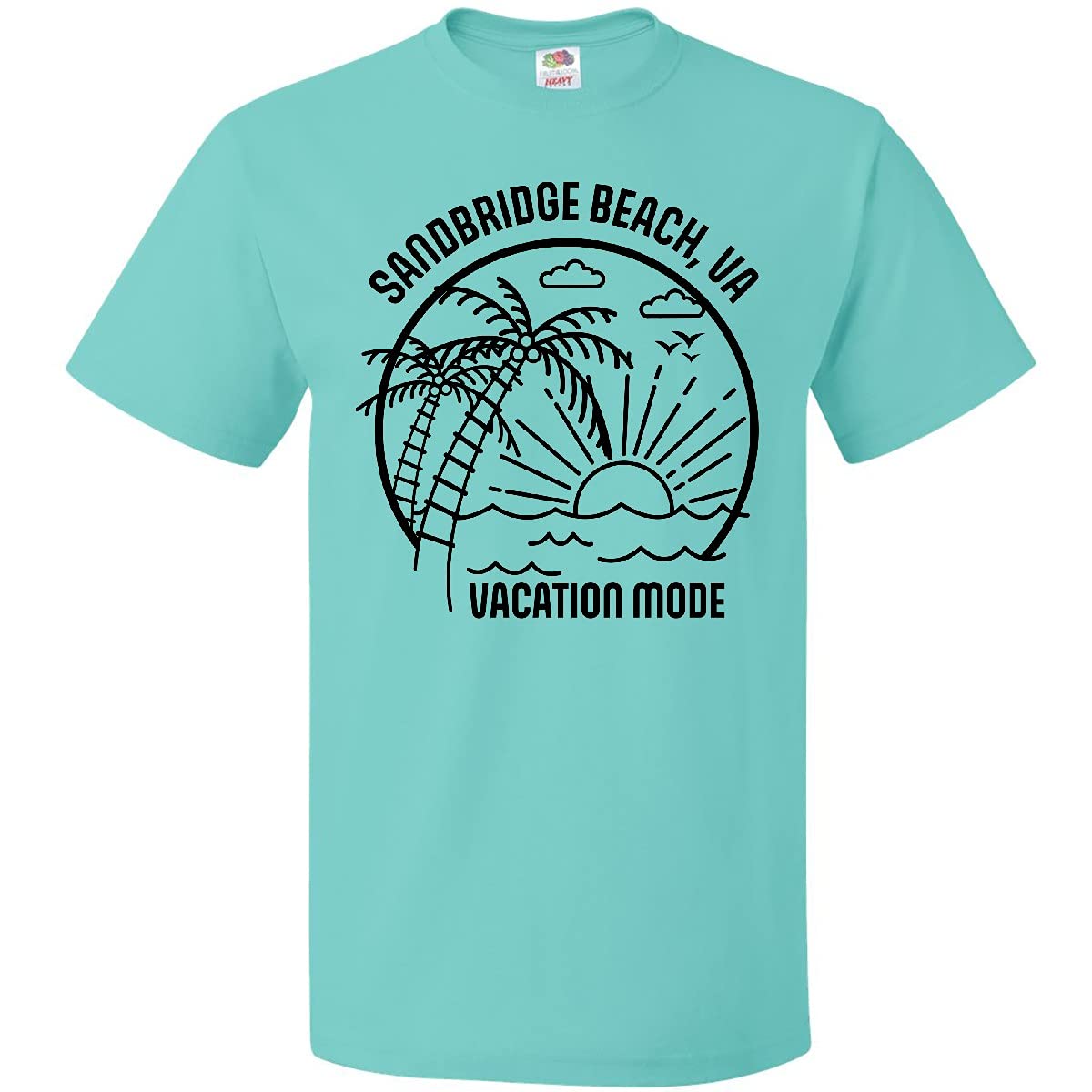 Inktastic Summer Vacation Mode Sandbridge Beach Virginia Adult T-Shirt - Comfortable Casual Tee for Beach Trips, Travel & Relaxation