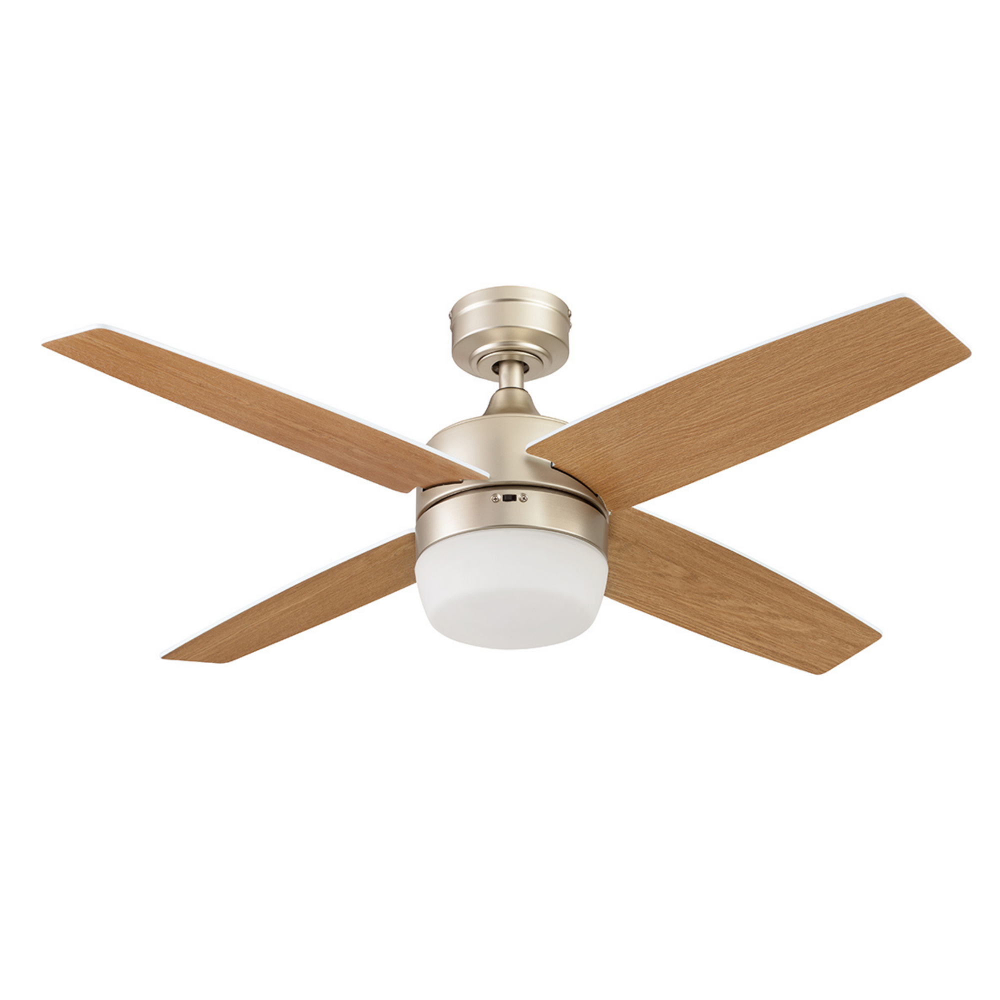 44 Inch Atlas Soft Gold Ceiling Fan with Remote Control - Modern Lighting for Bedroom, Living Room & Office