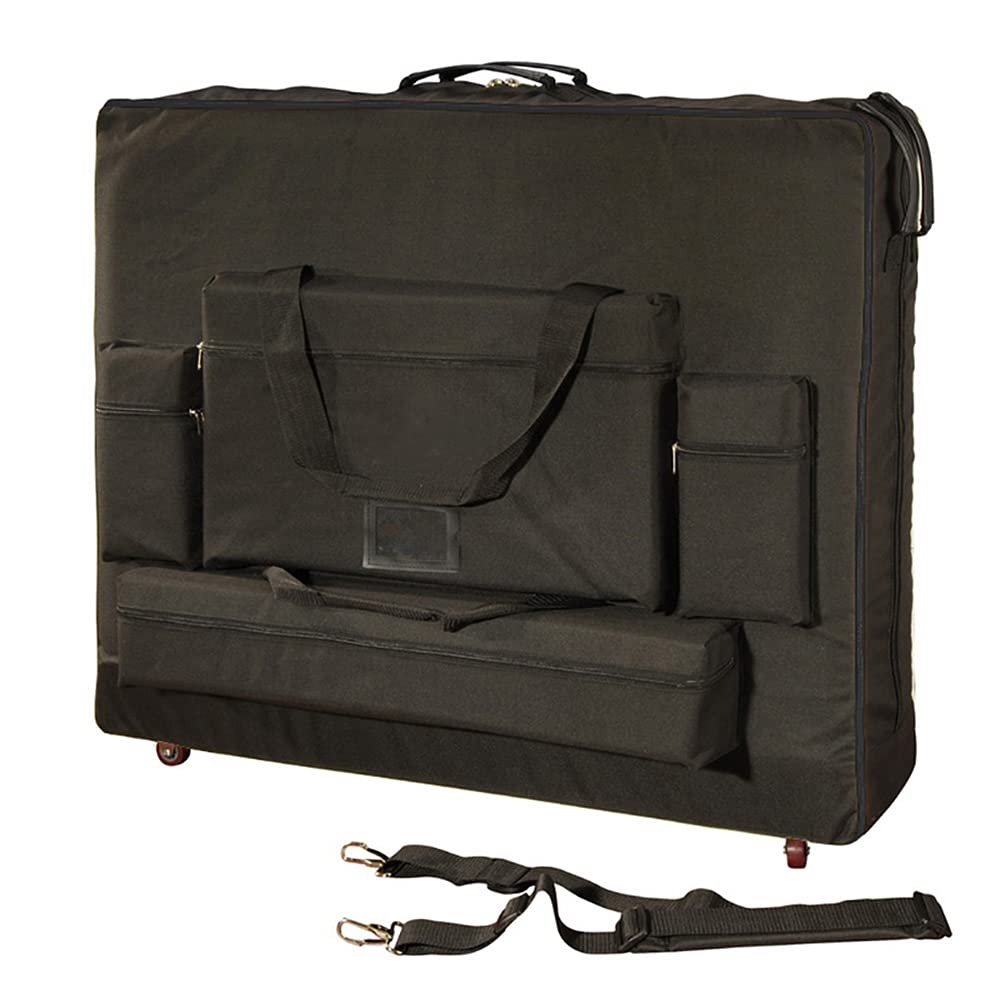 Premium Universal Oversized Massage Table Carry Case with Wheels - 32 Inch Heavy Duty Black Storage Bag for Portable Massage Tables | Perfect for Spa, Salon, Physical Therapy & Home Use