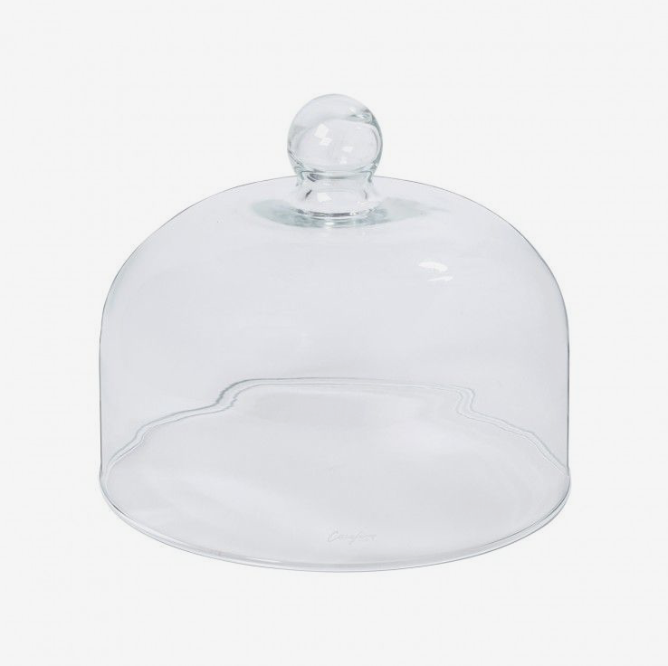 Casafina 25cm Glass Dome Cloche - Elegant Display Cover for Cakes, Desserts, Floral Arrangements & Home Decor