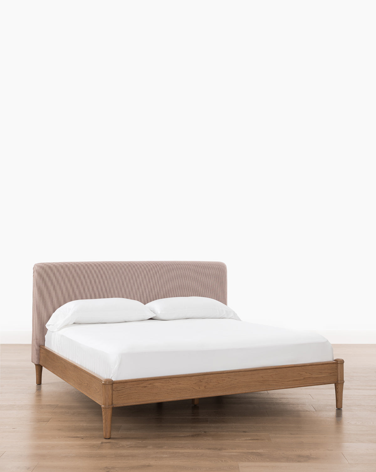 Palladio Queen Size Bed Frame with Upholstered Headboard - Modern Platform Bed for Bedroom, Guest Room, or Dorm - Easy Assembly & Sturdy Support