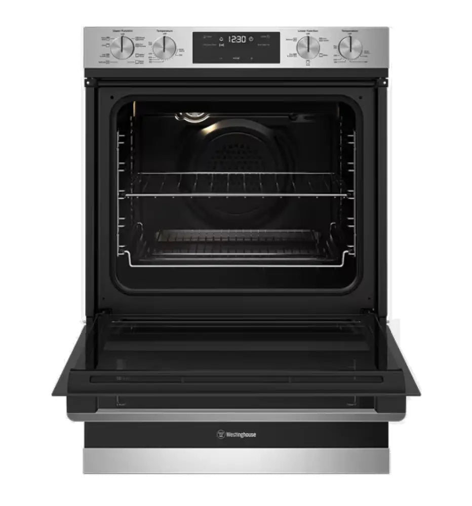 Westinghouse WVE625SC 60cm 8-in-1 Multi Function Built-In Oven with 5 Cooking Modes - Perfect for Baking, Roasting, and Grilling in Modern Kitchens