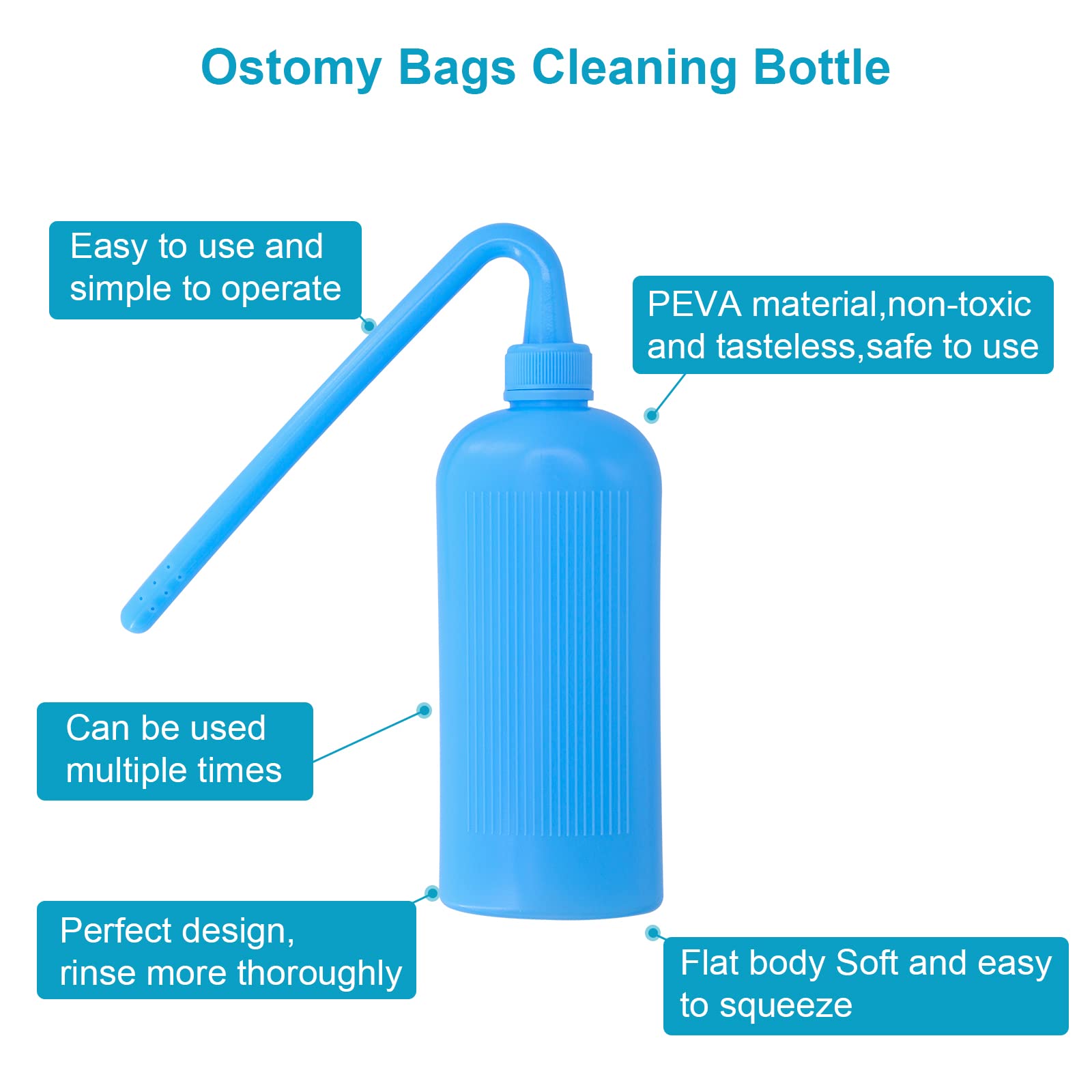Ostomy Bag Cleaning Tool - Colostomy Washing Bottle for Easy Hygiene & Care | Ideal for Travel, Home Use & Post-Surgery Care