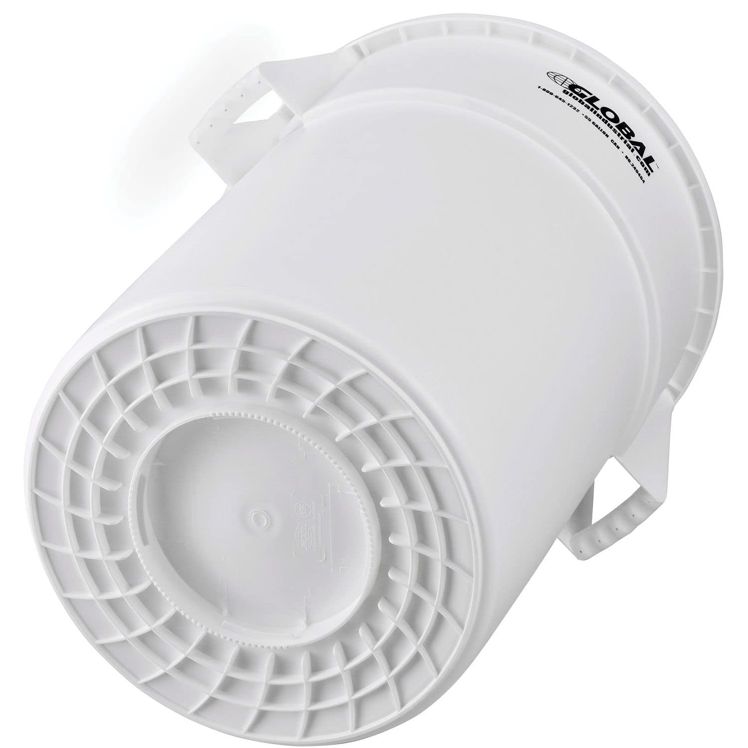 55 Gallon Heavy-Duty White Garbage Can - Commercial & Industrial Trash Bin for Office, Warehouse, Restaurant & Outdoor Use