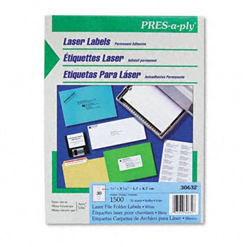 Avery PRES-a-ply Laser Printer Labels - 30/50 Sheets, White, Pack of 5 - Perfect for Office, Shipping & Mailing, File Organization & Home Labeling Needs