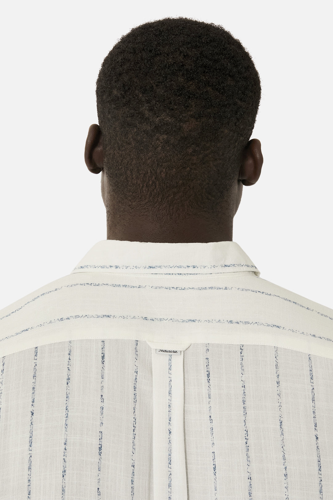 Natal Short Sleeve Shirt for Men - Classic White & Navy Striped Casual Tee | Perfect for Summer Outfits, Beach Wear & Everyday Comfort