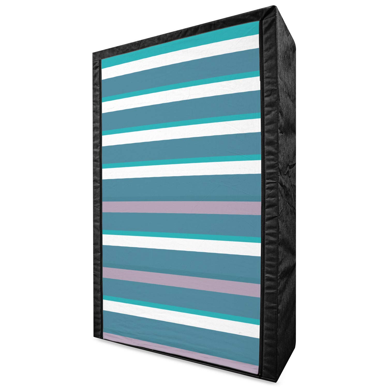 Ambesonne Striped Fabric Wardrobe - Portable Closet Organizer with Shelves, 42.5