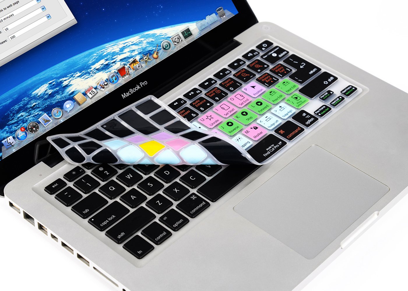 Silicone Keyboard Cover for MacBook Pro 13 15 17 Inch - Compatible with Final Cut Pro X (US/EU ISO Layout) | Protective Skin for Editing Workstations & Creative Professionals