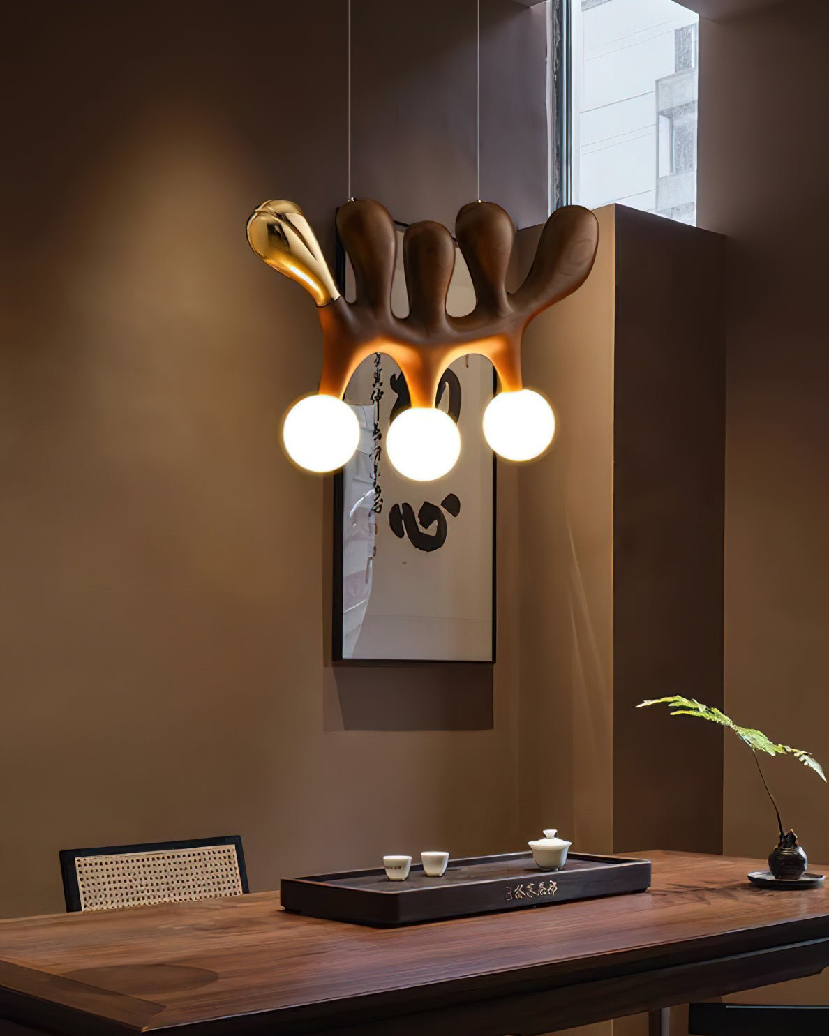 Modern Antenna Pendant Light - Industrial Style Ceiling Lamp for Kitchen, Dining Room & Living Room Decor