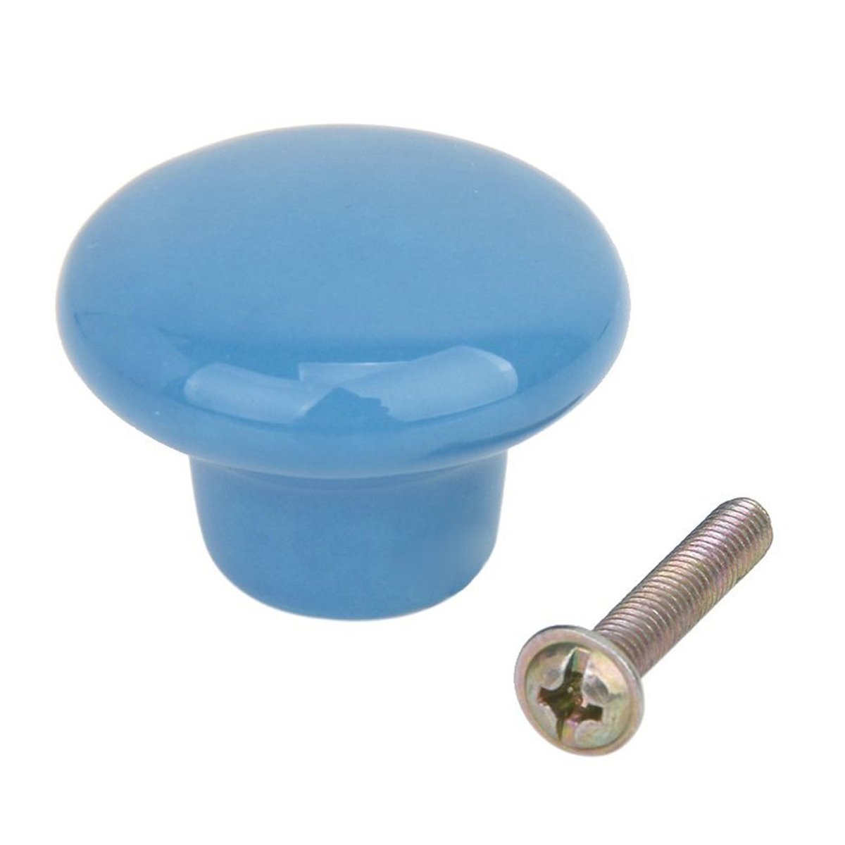 VORCOOL 5-Pack Blue Ceramic Cabinet Knobs - Durable Round Drawer Pull Handles for Kitchen Cupboards & Cabinets | Perfect for Home Renovation & Furniture Upgrades