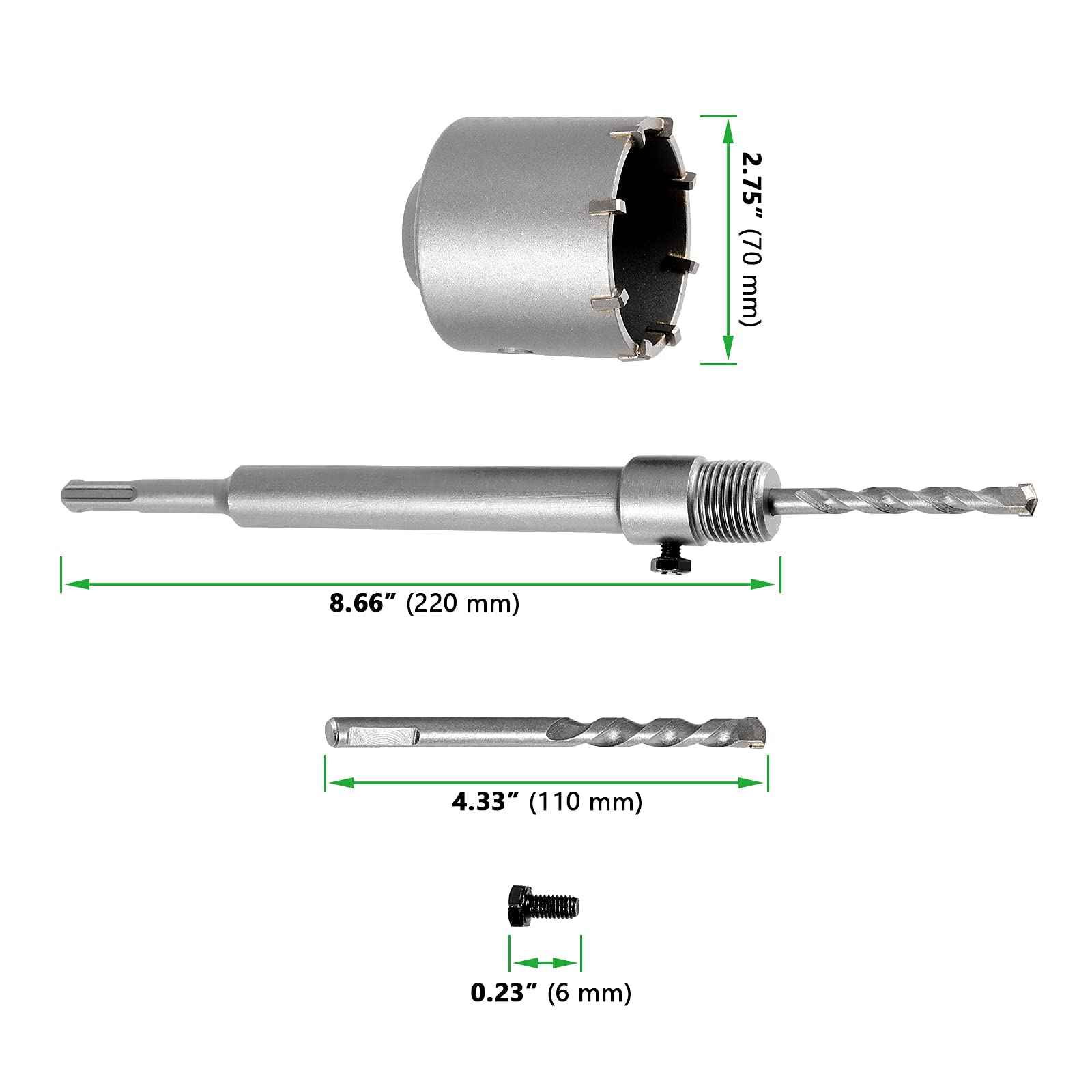 70mm (2.75