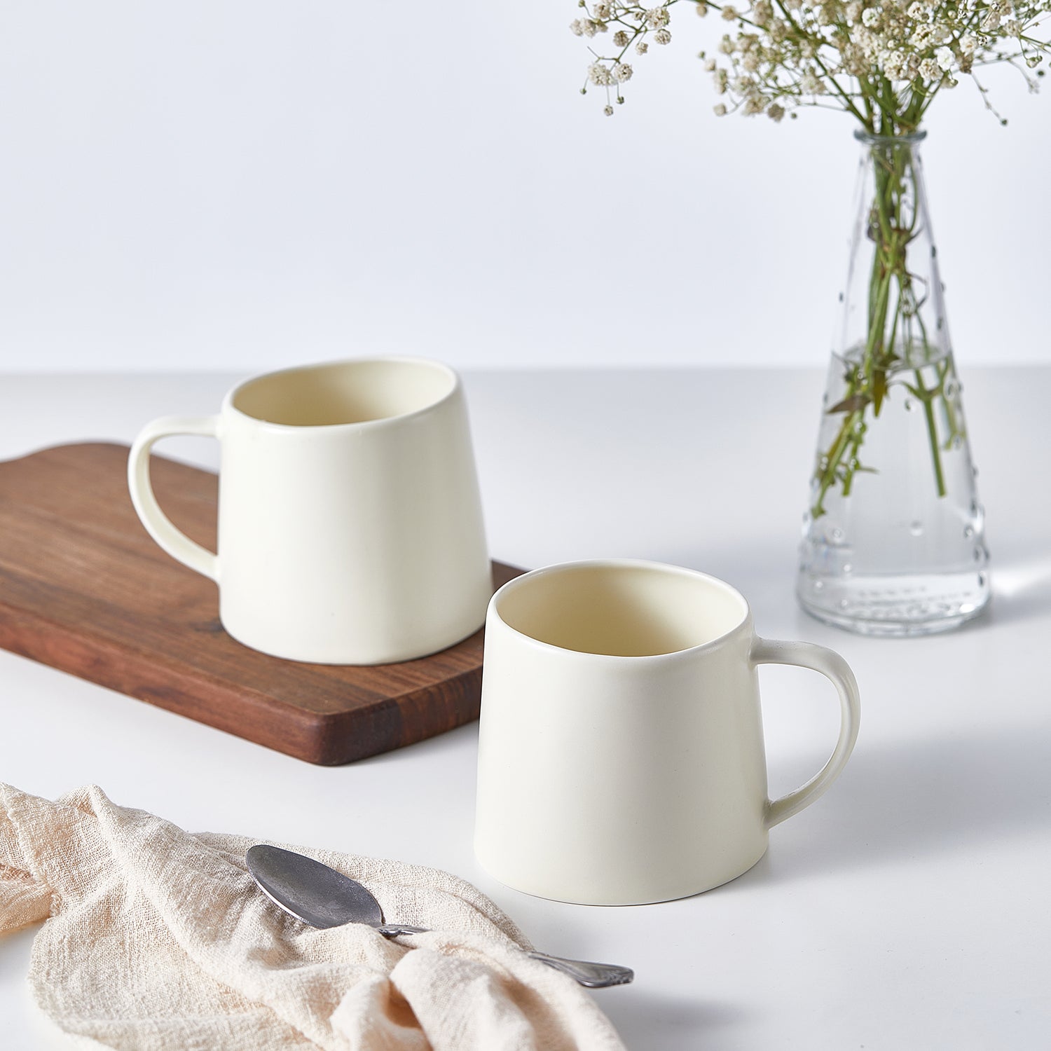 Premium Delilah Porcelain Coffee Mug Set - 6 Pack, Elegant Ceramic Tea Cups for Home, Office & Gifts - Dishwasher & Microwave Safe