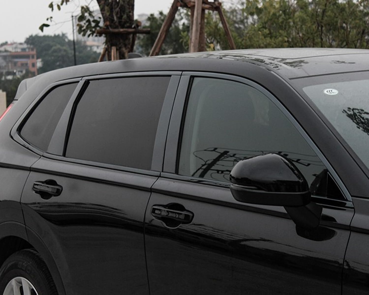 2023-2025 Honda CRV CR-V Car Window Sill & Middle Post Molding Cover Trim - 16PCS ABS Gloss Black Exterior Accessories | Perfect for Car Customization & Protection