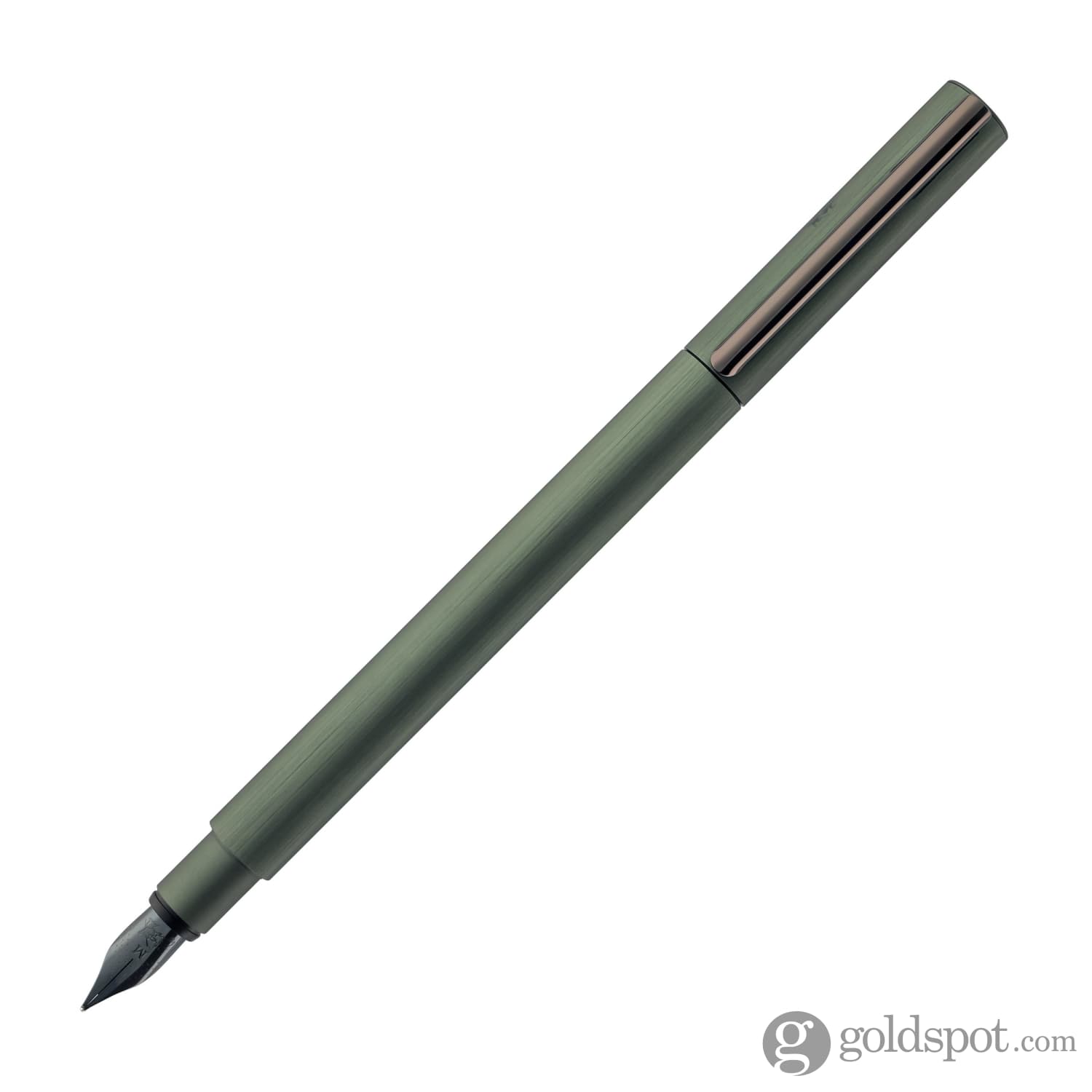 Faber-Castell Design Neo Slim Aluminum Fountain Pen - Olive Green - Premium Writing Instrument for Professionals & Students - Perfect for Office, School & Calligraphy