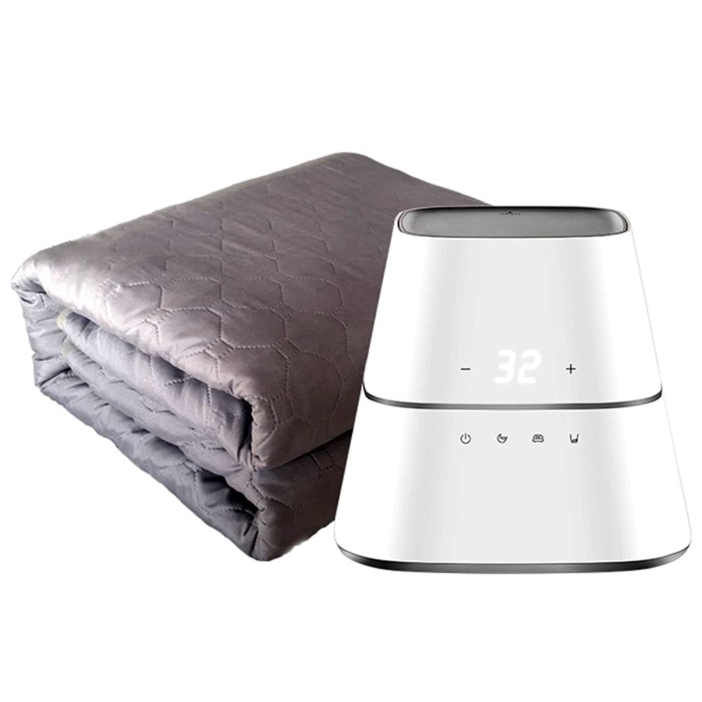 Electric Heated Mattress Pad with Remote Control - 1.8x0.9m Water Heating Pad for Improved Sleep Quality - Soft Gray Warming Blanket for Winter Comfort (Ideal for Cold Nights & Arthritis Pain Relief)