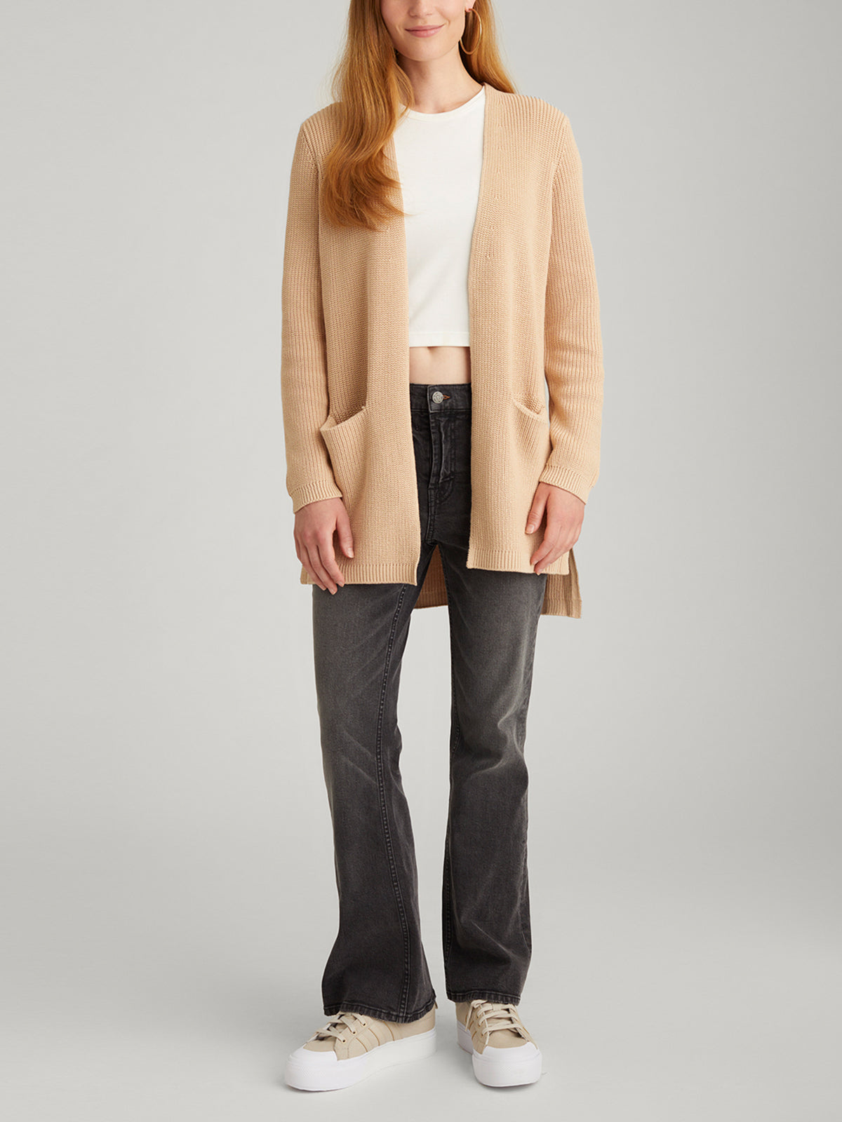 Emma Women's Shaker Stitch Open Front Cardigan - Cozy Knit Sweater for Fall & Winter - Perfect for Layering, Office Wear and Casual Outfits