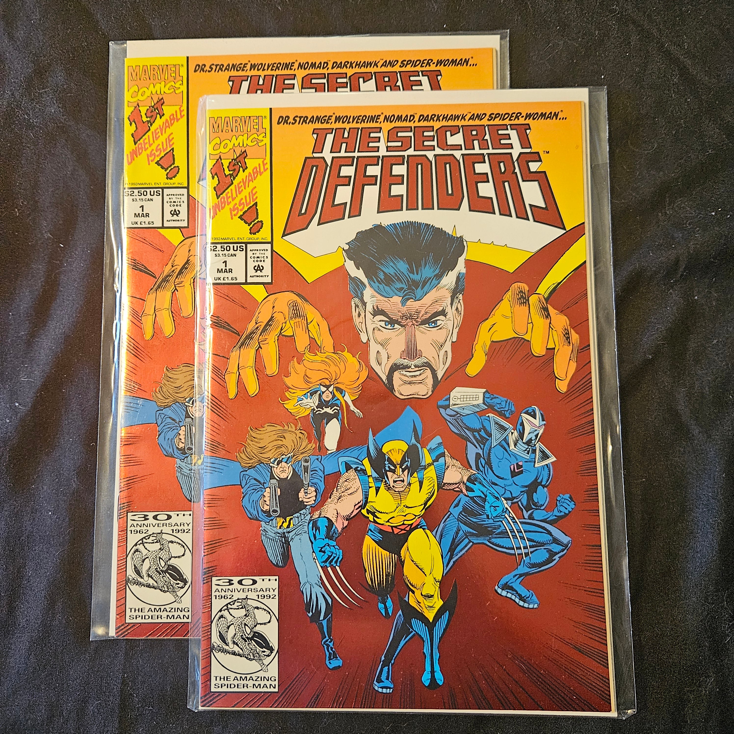 Marvel Comics The Secret Defenders #1 (March 1993) - Red Foil Cover - 1st Appearance of Zodiak - Rare Collectible Comic Book for Marvel Fans & Comic Collectors
