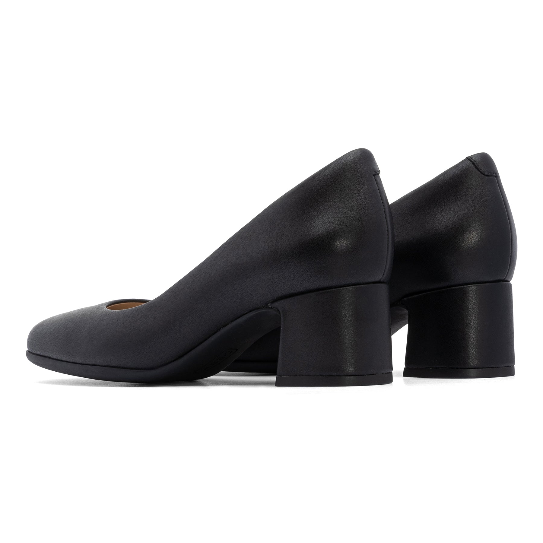 Abeo Avenue Women's Black Nappa Leather Pump Shoes - Comfortable Heels for Work, Office & Formal Occasions
