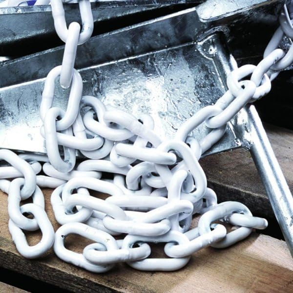 White Polymer Coated Anchor Chain 1/4