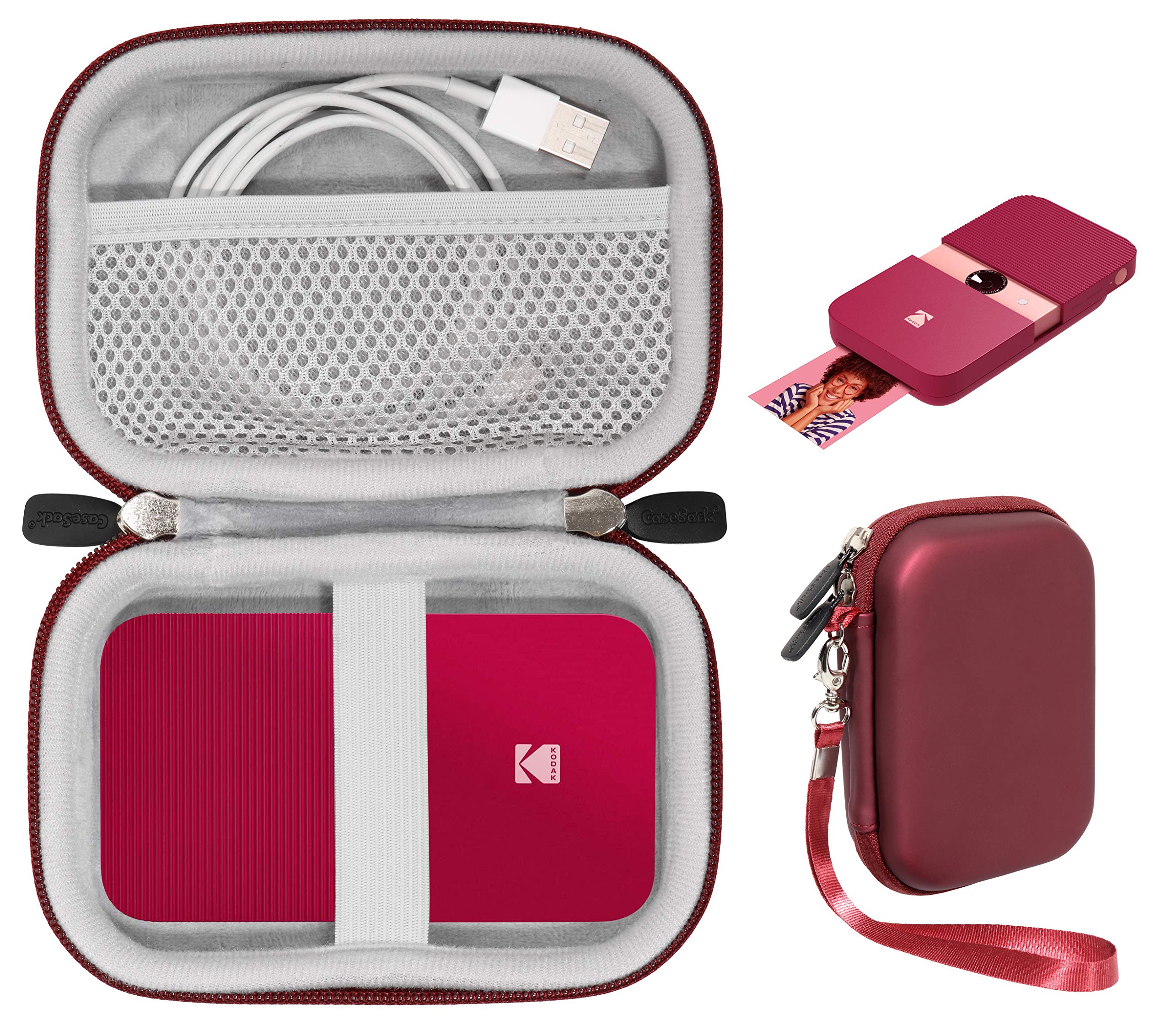 CaseSack Protective Case for Kodak Smile, PRINTOMATIC & Mini Shot Instant Print Cameras - Also Fits Canon Ivy 2, Ivy Mini, CLIQ Series & HP Sprocket 1st/2nd Gen - Perfect for Travel, Parties & Photo Printing On-The-Go