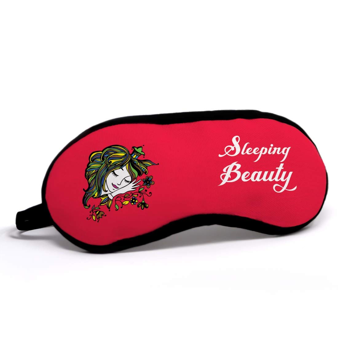 Valentine's Day Gift for Girlfriend - Sleeping Beauty Quote Printed Pink Eye Mask (7.8X3.3 Inches) | Soft Polyester Sleep Mask for Women, Perfect Birthday Gift for Wife, Anniversary Present | Great for Travel, Relaxation & Beauty Sleep