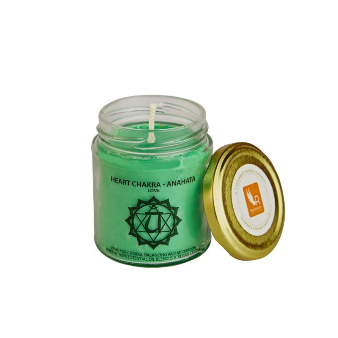 RESONANCE Seven Chakra Meditation Set - Natural Wax Medium Jar Candle for Yoga, Reiki Healing & Spiritual Relaxation