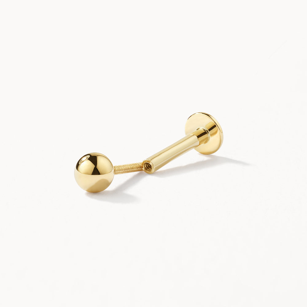 10k Gold Ball Helix Single Stud Earring - Dainty Cartilage Piercing Jewelry for Everyday Wear & Special Occasions