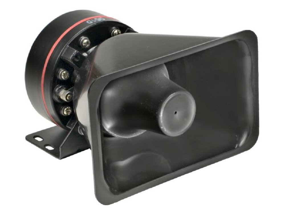 Wolo 4002 100 Watt Siren Speaker - High Power Loud Emergency Alarm for Vehicles, Trucks & Boats - Ideal for Emergency Response, Security & Safety Use
