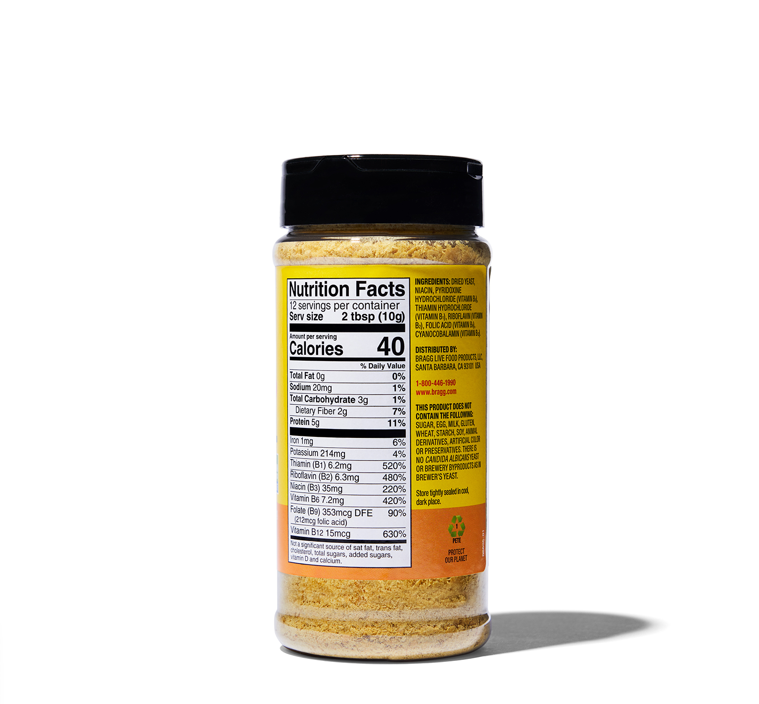 Bragg Nutritional Yeast Seasoning - Vegan Cheese Flavor, Gluten-Free & Non-GMO - Perfect for Popcorn, Pasta & Salad Topping