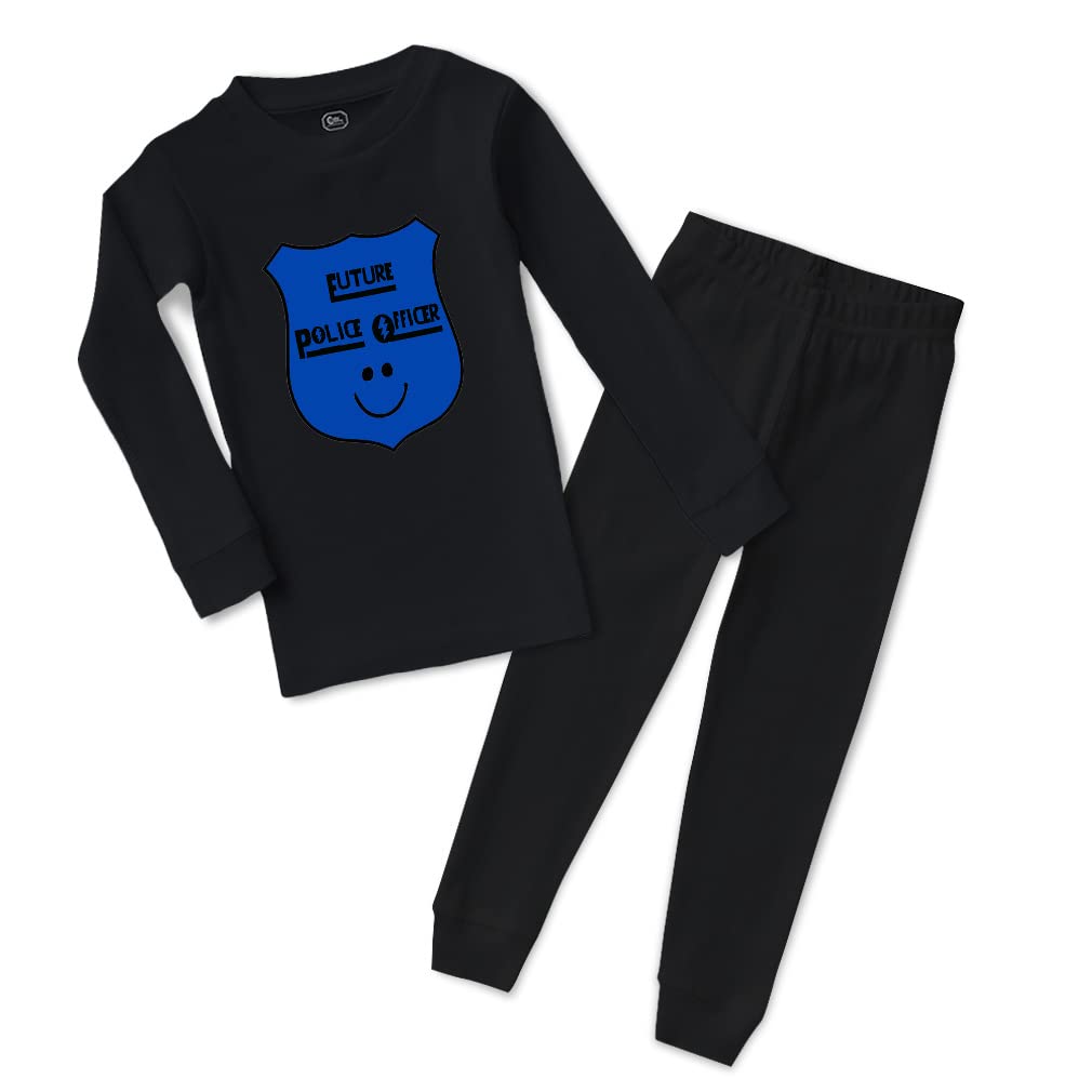 Custom Police Officer Toddler Pajamas for Boys & Girls - 100% Cotton Snug Fit Sleepwear - Perfect for Bedtime, Dress-Up Play & Halloween Costumes
