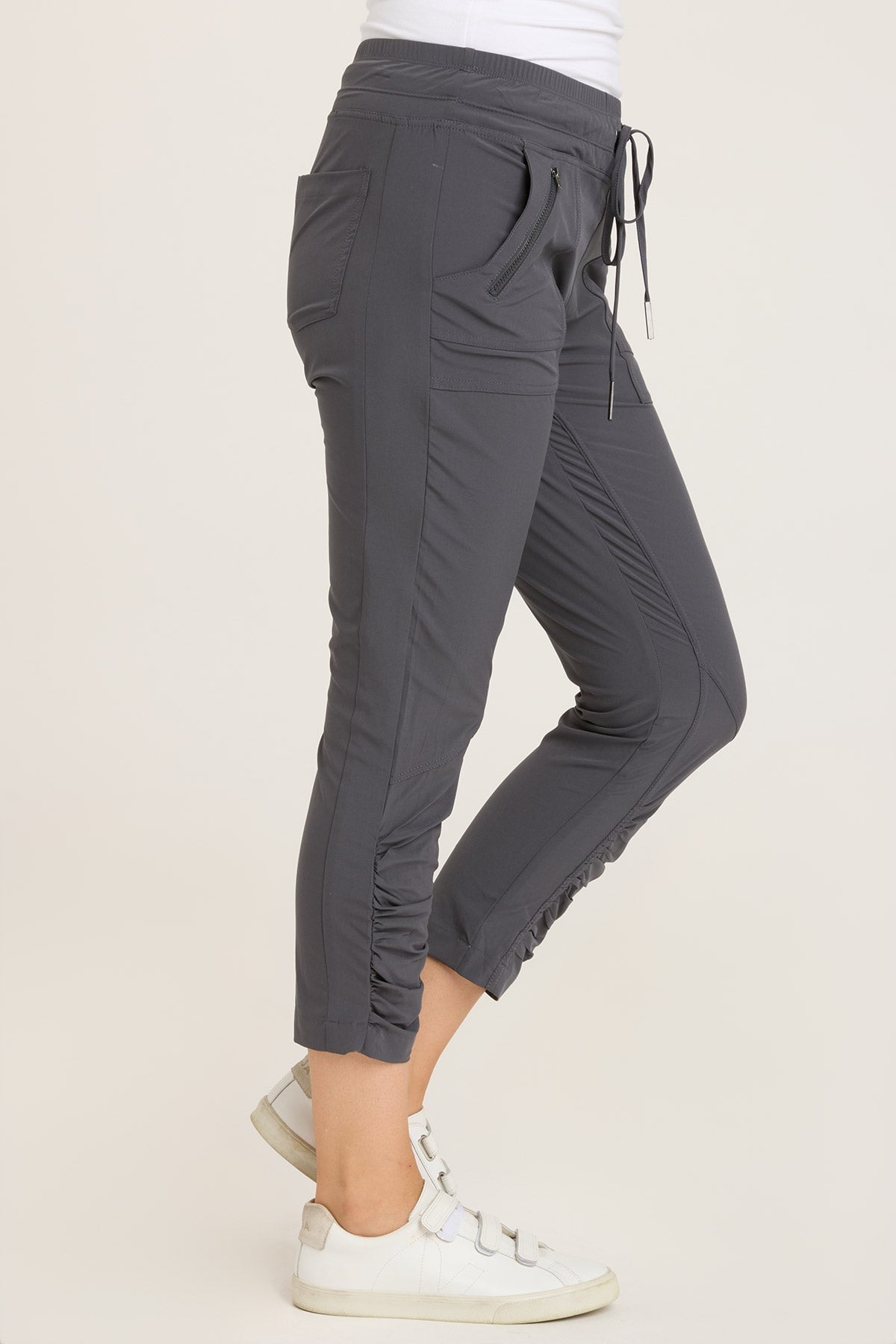 Aksana High-Waisted Leggings for Women - Charcoal Gray - Yoga, Running, Workout & Everyday Wear