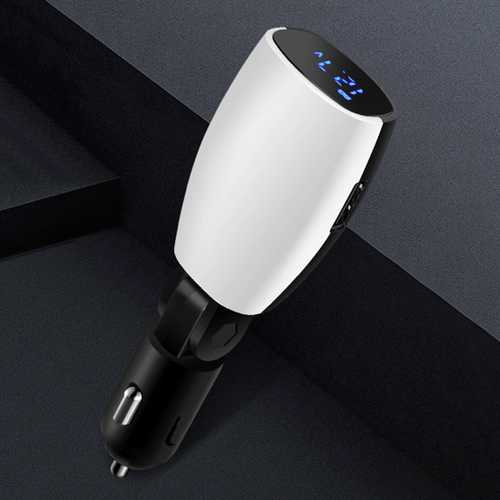 Bakeey 3.1A Dual USB Fast Car Charger with LED Display - Adjustable Voltage for iPhone, Samsung, iPad, Tablet - Perfect for Road Trips & Travel Charging