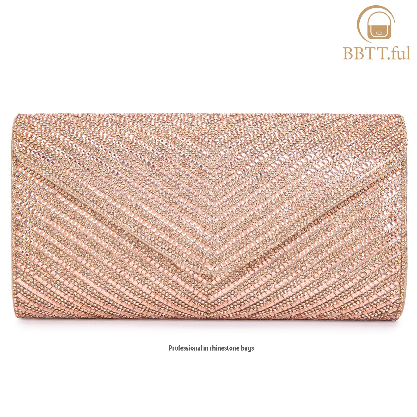 Elegant Women's Evening Handbags - Rhinestone Envelope Clutch Purse for Wedding, Party & Special Occasions | Ladies Crossbody Shoulder Bag with Sparkling Crystals | Perfect for Date Night, Prom & Formal Events