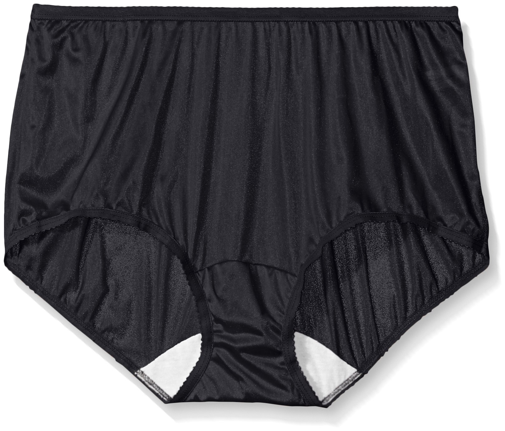 Shadowline Women's Plus-Size Nylon Underwear - Modern Brief Panties (3 Pack) | Comfortable & Breathable for Everyday Wear, Workout & Sleep