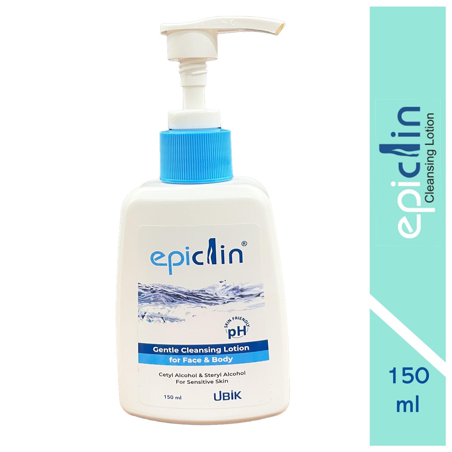 Epiclin Gentle Cleansing Lotion for Face & Body - pH Balanced 150ml (Pack of 1) | Daily Moisturizing & Soothing Skincare for Sensitive Skin