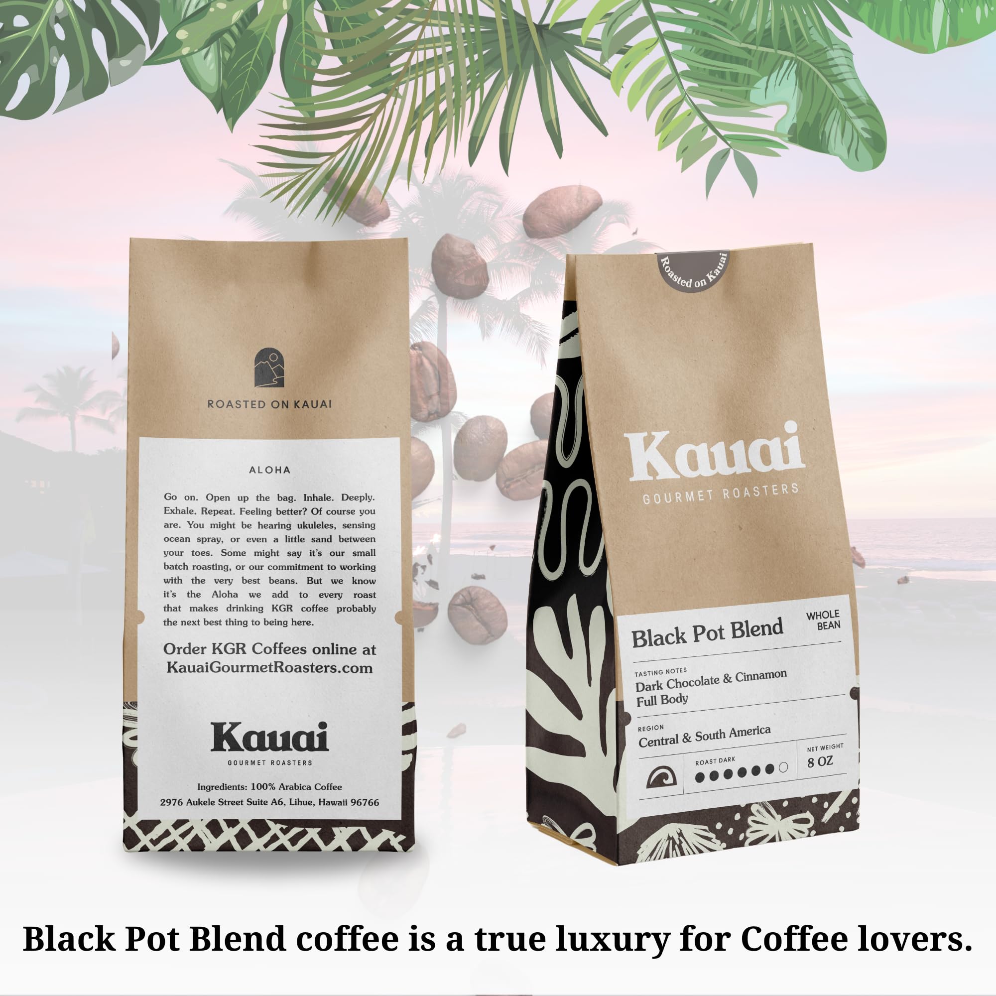 Premium Black Pot Ground Coffee - Dark Roast with Cinnamon & Dark Chocolate Notes | Rich Espresso Blend (8oz) | Perfect for Morning Brews, Office Coffee Breaks & After-Dinner Treats