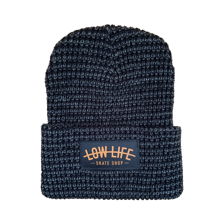 BLACK LOGO Ribbed Beanie Hat for Men & Women - Warm Winter Knit Skull Cap for Outdoor Activities, Skiing, Snowboarding