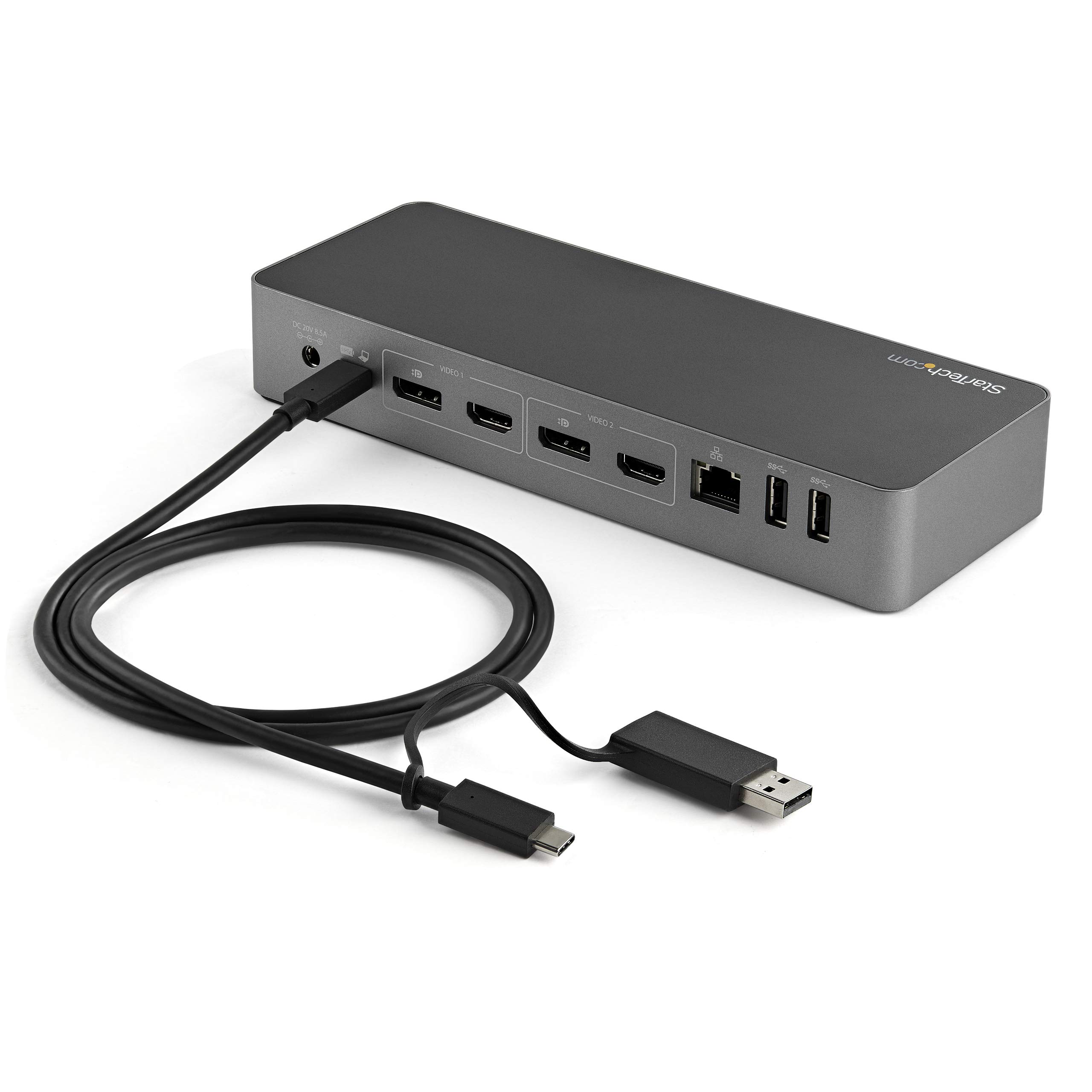 StarTech.com 3ft USB-C to USB-C & USB-A Cable (10Gbps/100W PD) - 2-in-1 Hybrid Charging & Data Sync Cable for Laptops, Phones & Tablets - Perfect for Docking Stations, Travel & Office Use