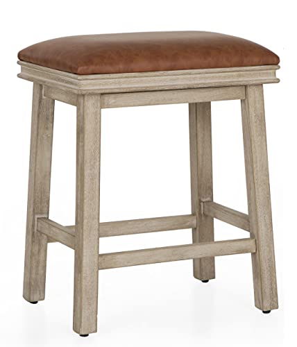 Brown Cushion + Wood Legs