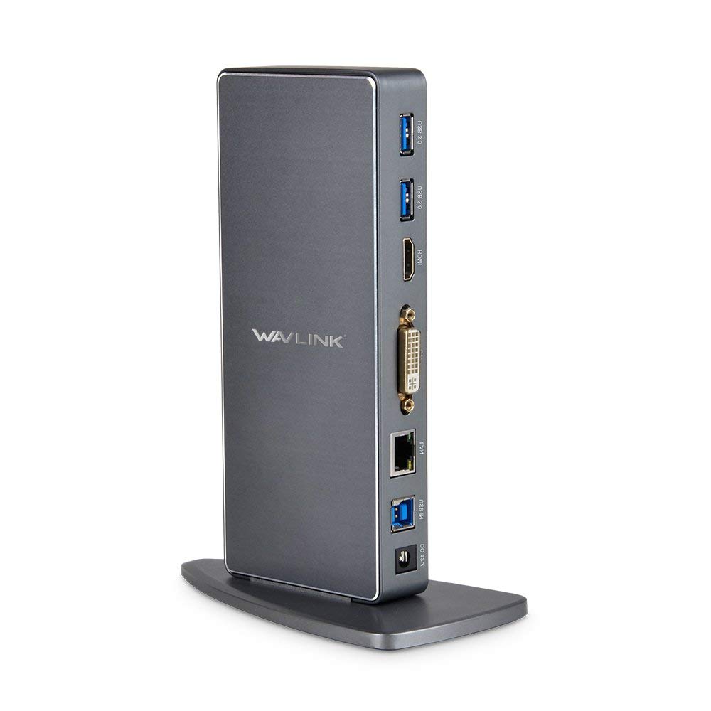 WAVLINK USB-C Docking Station UG69DK1 (Renewed) - 7-in-1 USB C Hub with HDMI, Ethernet, USB Ports - Perfect for MacBook, Windows Laptops, Home & Office Workspace Setup
