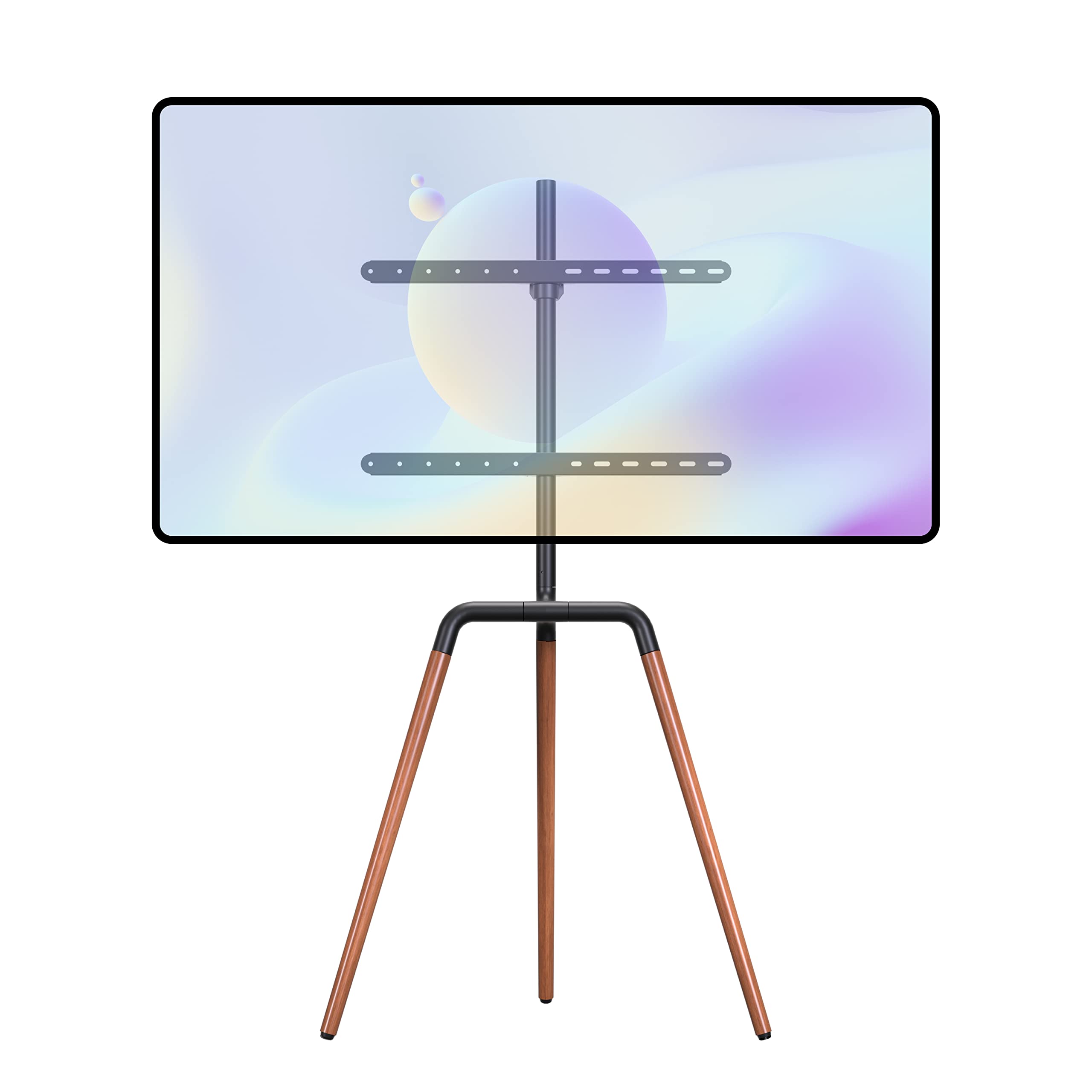 Universal TV Floor Stand for 47-72 Inch Screens - Heavy Duty 90° Swivel TV Mount with Tripod Base - Supports LED LCD OLED Flat/Curved TVs up to 99lbs - Perfect for Living Room, Bedroom & Home Theater Setup