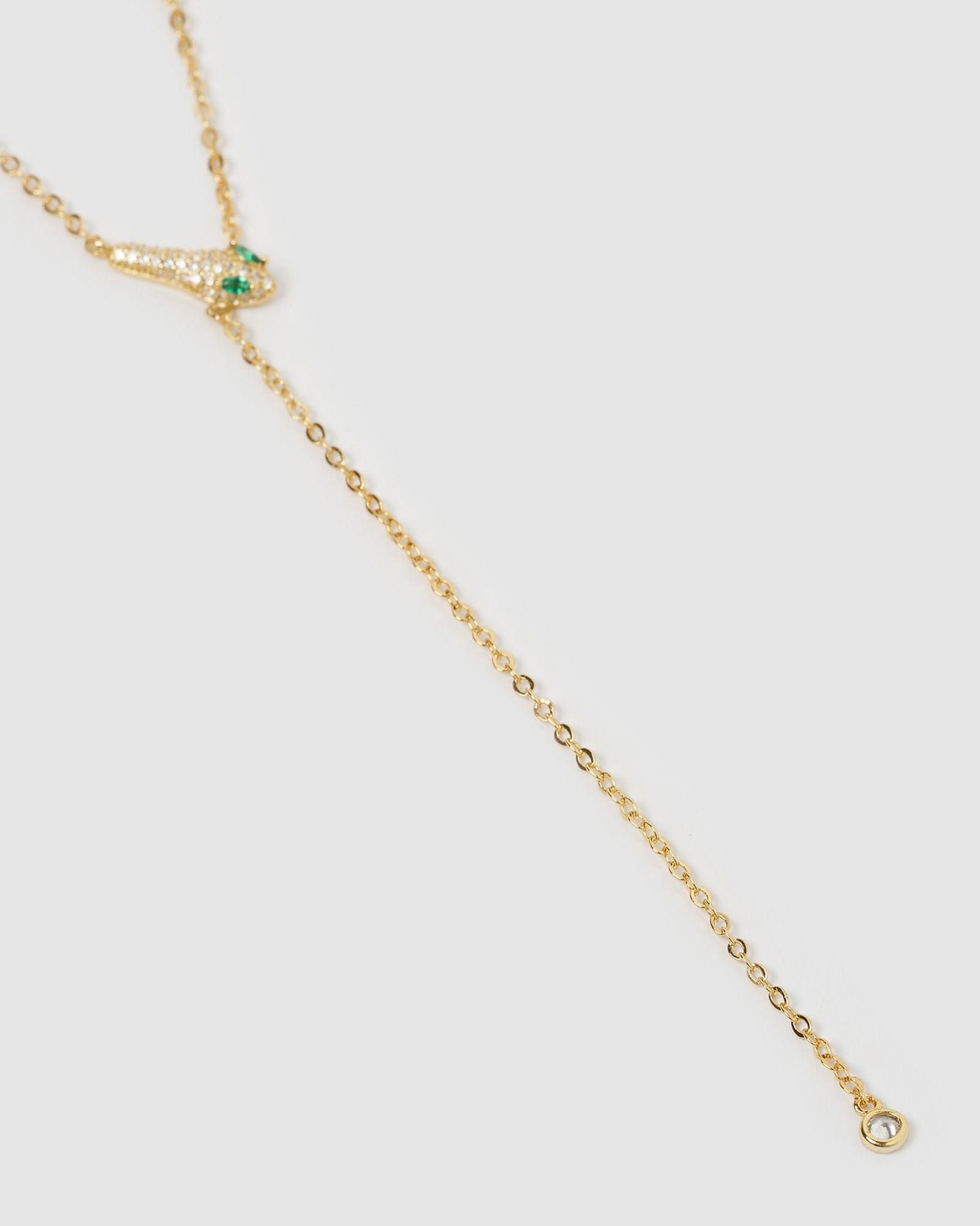 Izoa Hailey Snake Head Necklace in Gold - Elegant Statement Jewelry for Women, Perfect for Parties, Date Nights & Special Occasions