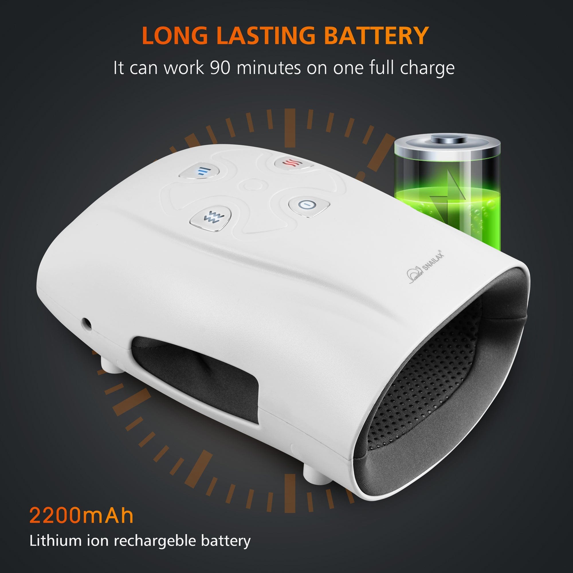 Snailax Wireless Hand Massager with Heat - Relief for Arthritis, Carpal Tunnel & Finger Numbness - Perfect for Office Workers, Gamers & Seniors at Home or Work