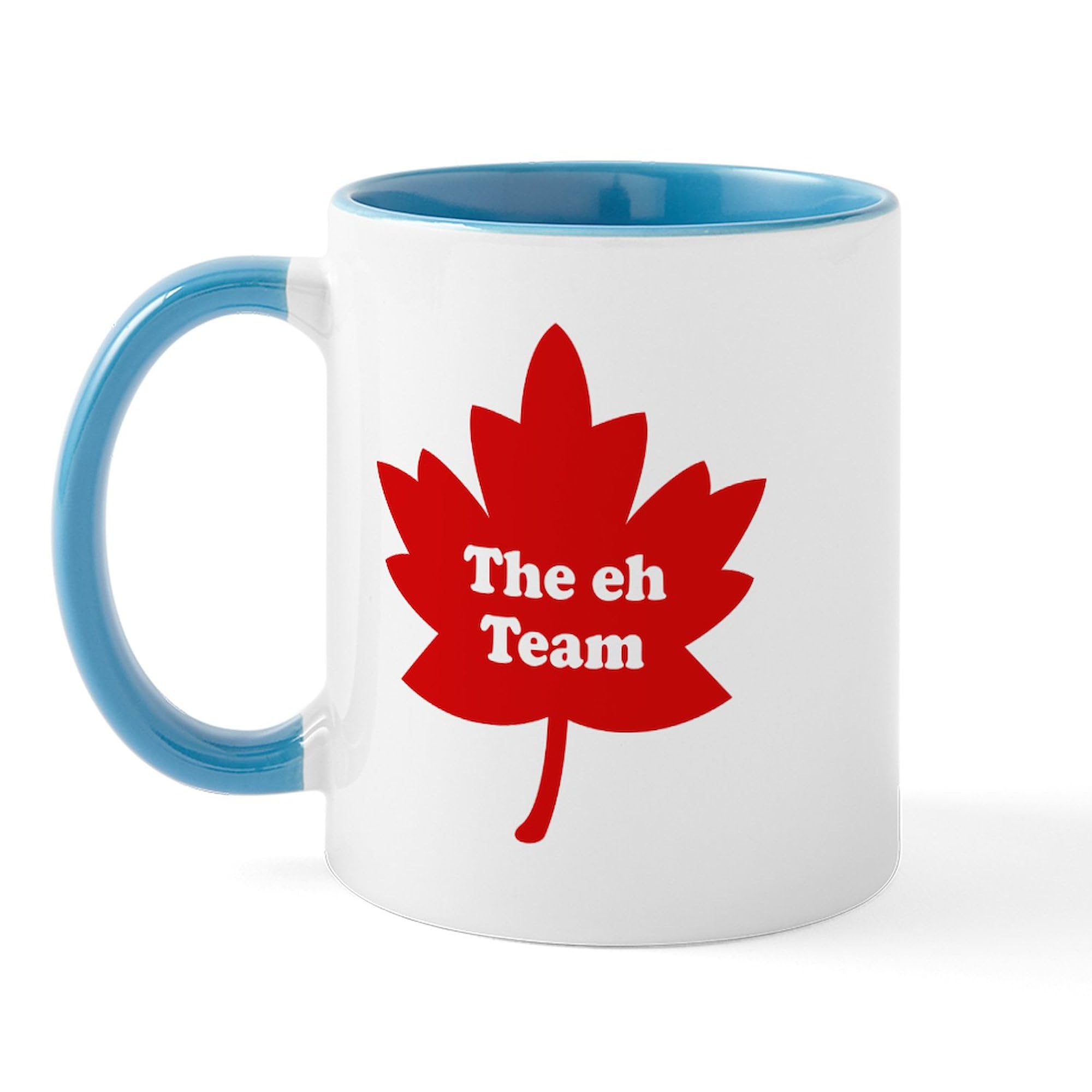 The Eh Team Mug - 11 oz (325 ml) Ceramic Coffee Cup for Tea & Hot Drinks - Funny Canadian Gift for Office, Home & Camping Use