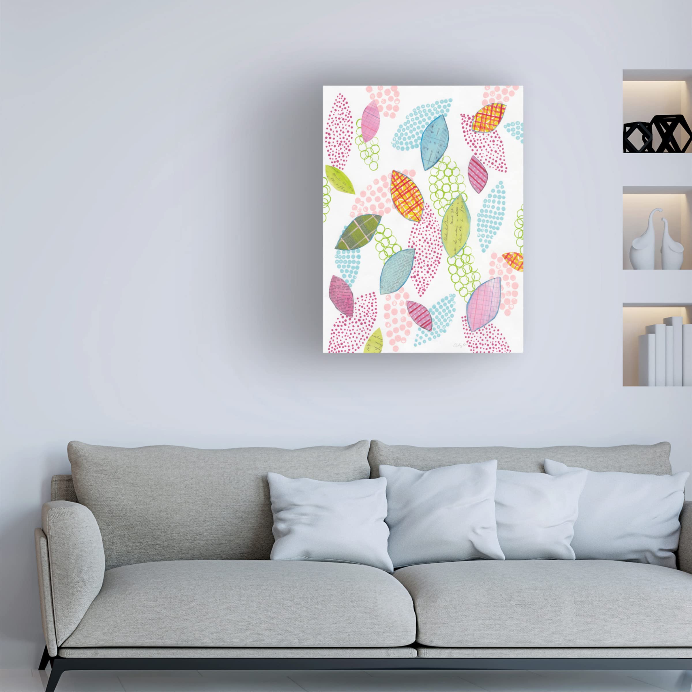 Courtney Prahl 'Leaf Circles' Canvas Wall Art Print - Modern Nature Inspired Home Decor for Living Room, Bedroom & Office | Trademark Fine Art Collection