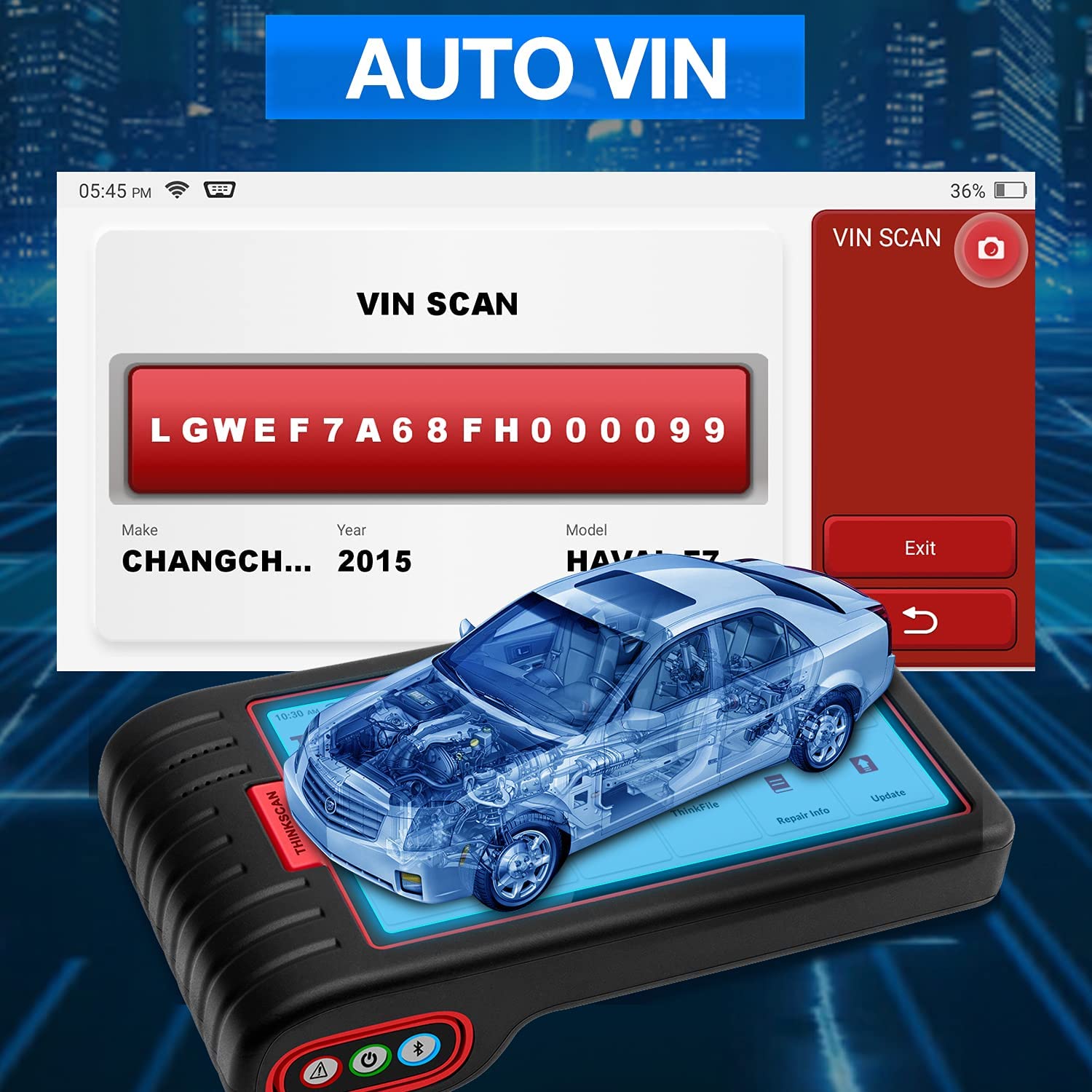 Thinkscan Max Professional OBD2 Scanner - Full System Car Diagnostic Tool for All Vehicles with 28 Maintenance Functions | AutoVIN, EPB, BMS, SAS, ABS Bleeding, Oil Reset, Injector Coding & TPMS Services | Perfect for Mechanics, DIY Enthusiasts & Auto Shops (Works on Cars, Trucks & SUVs)
