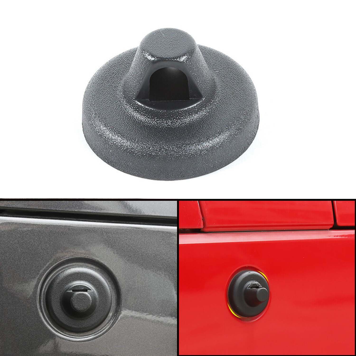 Jeep Wrangler Car Radio Antenna Base Cover Trim 2007-2023 JK JL JT Models - Durable Replacement Part for Off-Road & Daily Driving