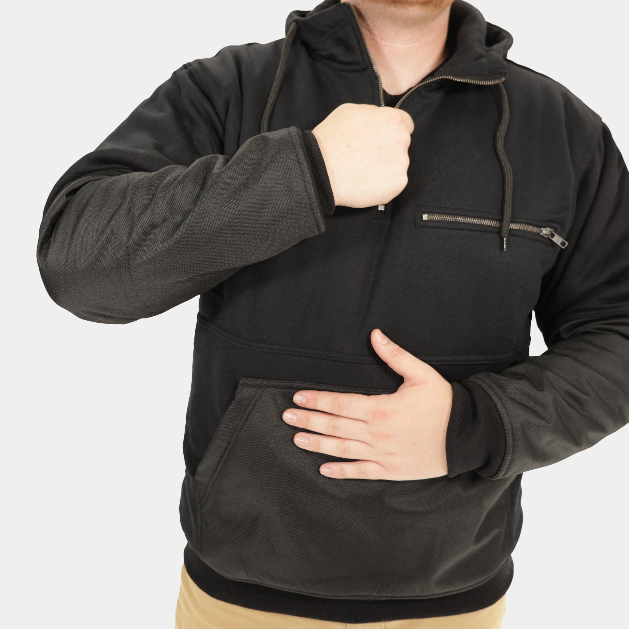 Peak Pro Quarter Zip Hoodie for Men & Women - Lightweight Fleece Pullover with Zipper - Perfect for Hiking, Running & Outdoor Activities